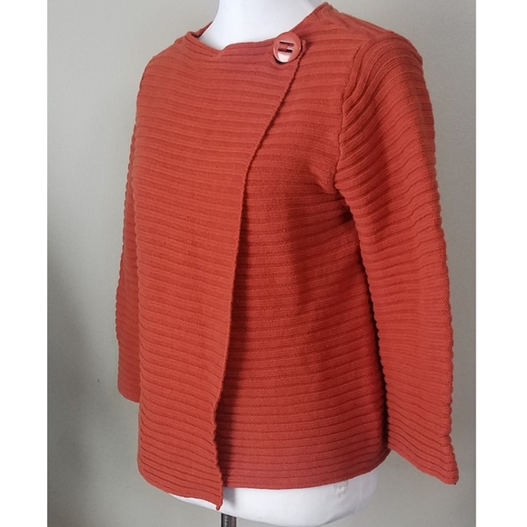 Adrienne Vittadini Sweaters | Adrienne Vittadini Cardigan Sweater Orange Large | Color: Orange | Size: L | Chicthreadreluv's Closet